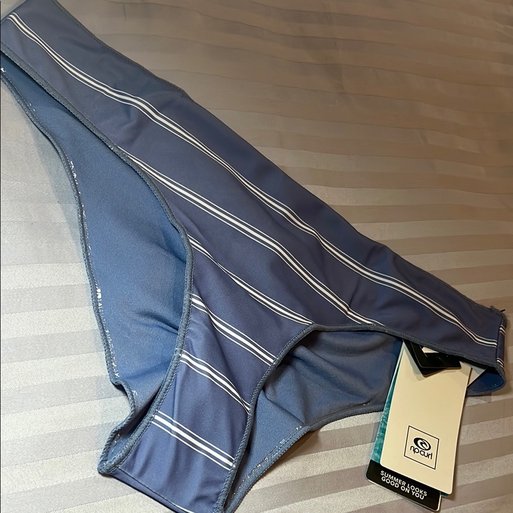 Rip Curl Blue Striped Swim Bottom